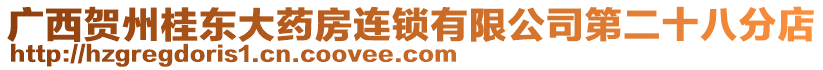 廣西賀州桂東大藥房連鎖有限公司第二十八分店