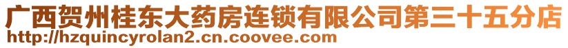 廣西賀州桂東大藥房連鎖有限公司第三十五分店