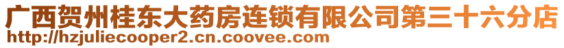 廣西賀州桂東大藥房連鎖有限公司第三十六分店