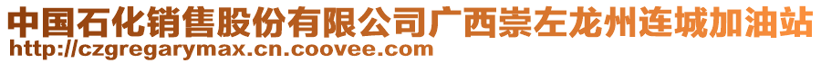 中國(guó)石化銷售股份有限公司廣西崇左龍州連城加油站