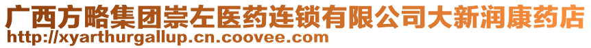 廣西方略集團崇左醫(yī)藥連鎖有限公司大新潤康藥店