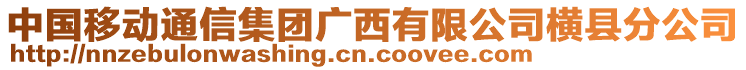 中國移動通信集團廣西有限公司橫縣分公司