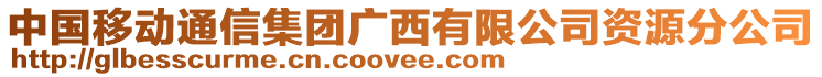 中國(guó)移動(dòng)通信集團(tuán)廣西有限公司資源分公司