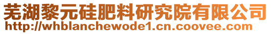 蕪湖黎元硅肥料研究院有限公司