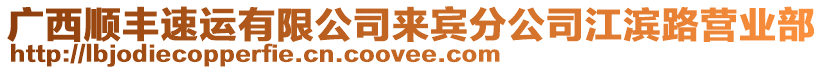 廣西順豐速運有限公司來賓分公司江濱路營業(yè)部