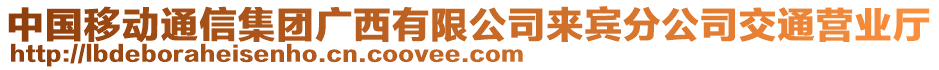 中國移動通信集團廣西有限公司來賓分公司交通營業(yè)廳