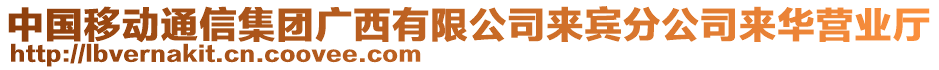 中國(guó)移動(dòng)通信集團(tuán)廣西有限公司來(lái)賓分公司來(lái)華營(yíng)業(yè)廳