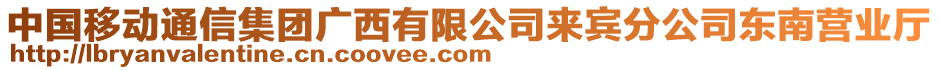 中國移動通信集團廣西有限公司來賓分公司東南營業(yè)廳