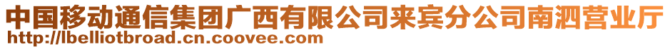 中國(guó)移動(dòng)通信集團(tuán)廣西有限公司來(lái)賓分公司南泗營(yíng)業(yè)廳