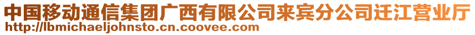 中國(guó)移動(dòng)通信集團(tuán)廣西有限公司來賓分公司遷江營(yíng)業(yè)廳