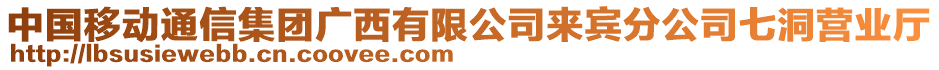 中国移动通信集团广西有限公司来宾分公司七洞营业厅