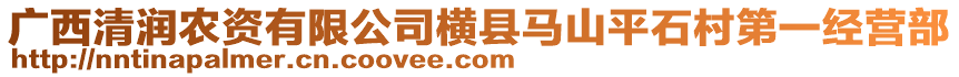 廣西清潤農(nóng)資有限公司橫縣馬山平石村第一經(jīng)營部