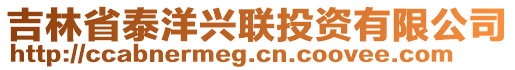 吉林省泰洋興聯(lián)投資有限公司