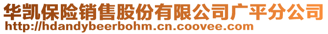 华凯保险销售股份有限公司广平分公司