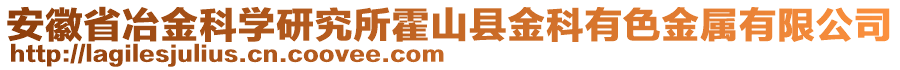 安徽省冶金科學(xué)研究所霍山縣金科有色金屬有限公司