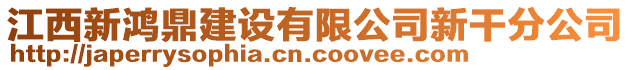 江西新鸿鼎建设有限公司新干分公司