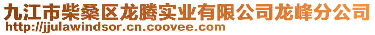 九江市柴桑區(qū)龍騰實(shí)業(yè)有限公司龍峰分公司