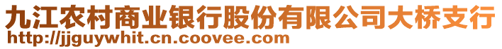 九江農(nóng)村商業(yè)銀行股份有限公司大橋支行