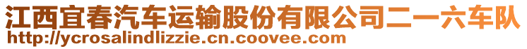 江西宜春汽車運輸股份有限公司二一六車隊