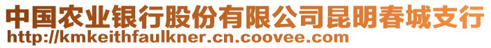 中國農(nóng)業(yè)銀行股份有限公司昆明春城支行