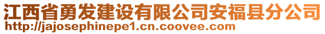 江西省勇發(fā)建設(shè)有限公司安?？h分公司