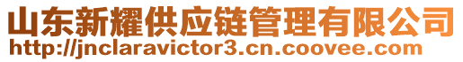 山東新耀供應(yīng)鏈管理有限公司