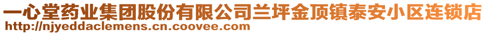 一心堂藥業(yè)集團(tuán)股份有限公司蘭坪金頂鎮(zhèn)泰安小區(qū)連鎖店