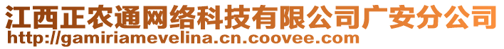 江西正農(nóng)通網(wǎng)絡(luò)科技有限公司廣安分公司