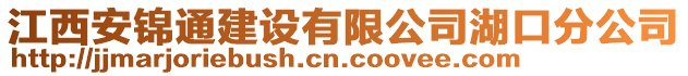 江西安錦通建設有限公司湖口分公司