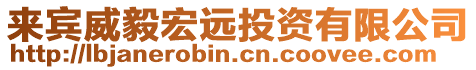 來(lái)賓威毅宏遠(yuǎn)投資有限公司