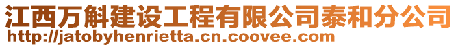 江西萬斛建設(shè)工程有限公司泰和分公司