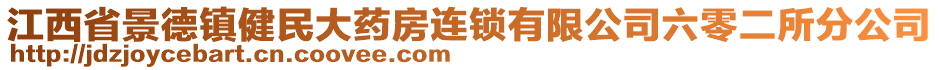 江西省景德鎮(zhèn)健民大藥房連鎖有限公司六零二所分公司