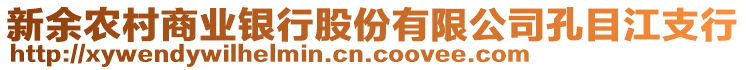 新余農(nóng)村商業(yè)銀行股份有限公司孔目江支行