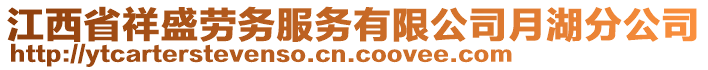 江西省祥盛勞務(wù)服務(wù)有限公司月湖分公司