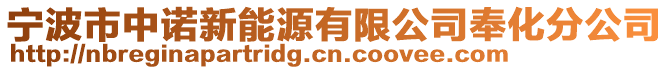 寧波市中諾新能源有限公司奉化分公司