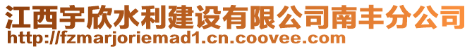 江西宇欣水利建設(shè)有限公司南豐分公司