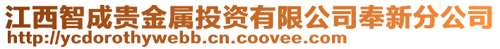 江西智成贵金属投资有限公司奉新分公司