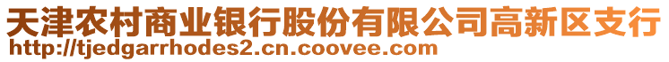 天津農(nóng)村商業(yè)銀行股份有限公司高新區(qū)支行