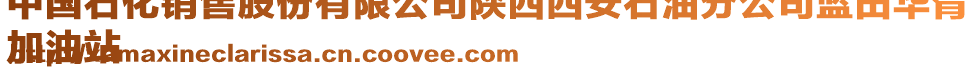 中國石化銷售股份有限公司陜西西安石油分公司藍(lán)田華胥
加油站