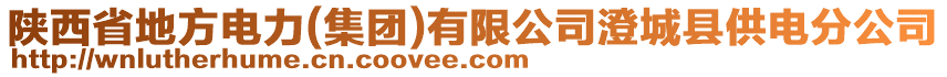 陜西省地方電力(集團)有限公司澄城縣供電分公司