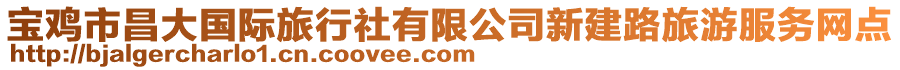 寶雞市昌大國(guó)際旅行社有限公司新建路旅游服務(wù)網(wǎng)點(diǎn)