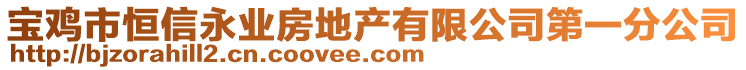 寶雞市恒信永業(yè)房地產(chǎn)有限公司第一分公司