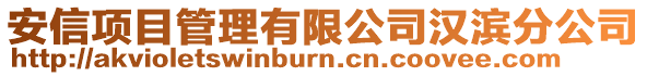 安信項目管理有限公司漢濱分公司