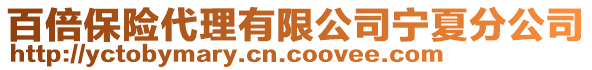 百倍保險(xiǎn)代理有限公司寧夏分公司