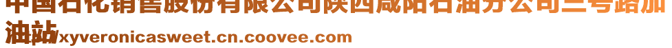 中國(guó)石化銷售股份有限公司陜西咸陽(yáng)石油分公司三號(hào)路加
油站