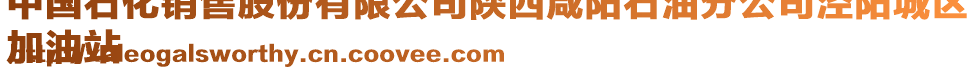 中國石化銷售股份有限公司陜西咸陽石油分公司涇陽城區(qū)
加油站