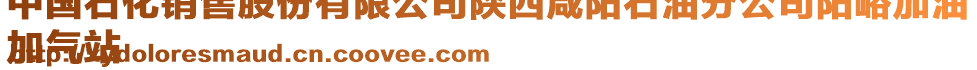 中國石化銷售股份有限公司陜西咸陽石油分公司陽峪加油
加氣站