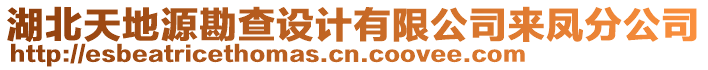 湖北天地源勘查設計有限公司來鳳分公司