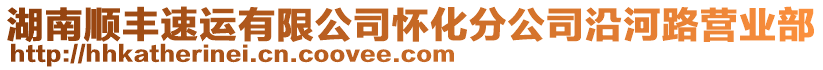 湖南順豐速運有限公司懷化分公司沿河路營業(yè)部