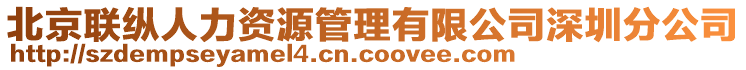 北京聯(lián)縱人力資源管理有限公司深圳分公司